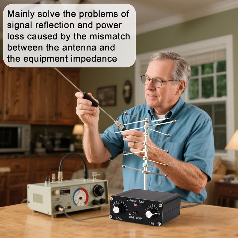 DmgicPro QRP Manual Antenna Tuner Z-Match 3-28MHz for Ham Radio CW, 5W Z-Match Tuner with BNC, Adjust Impedance Matching - Image 5